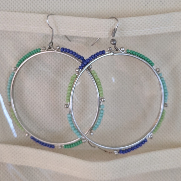 Hanging Hoop Earrings - Picture 1 of 1